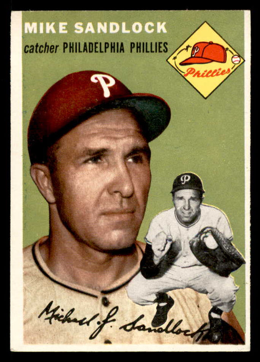 1954 Topps Baseball #104 Mike Sandlock Phillies EX-MT 557184