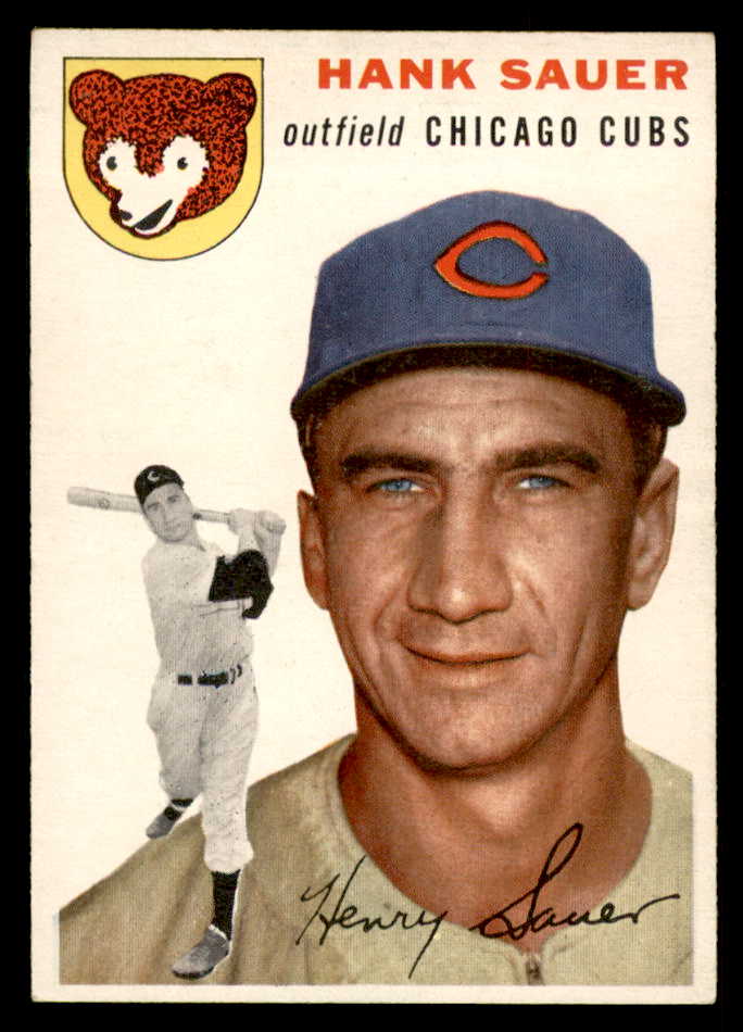 1954 Topps Baseball #004 Hank Sauer Cubs EX-MT 557193