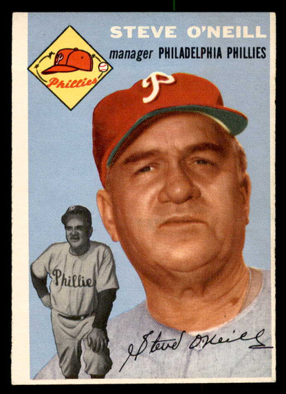 1954 Topps Baseball #127 Steve O'Neill Phillies EX-MT 557195