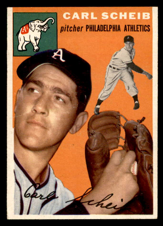 1954 Topps Baseball #118 Carl Scheib A's EX-MT 557199