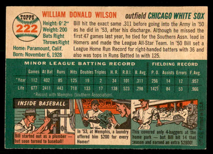 1954 Topps Baseball #222 Bill Wilson White Sox EX-MT 557216