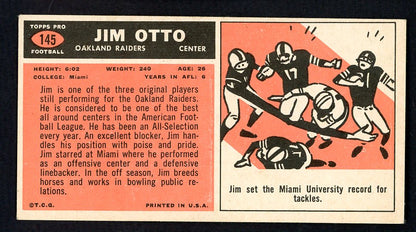1965 Topps Football #145 Jim Otto Raiders EX-MT 557230