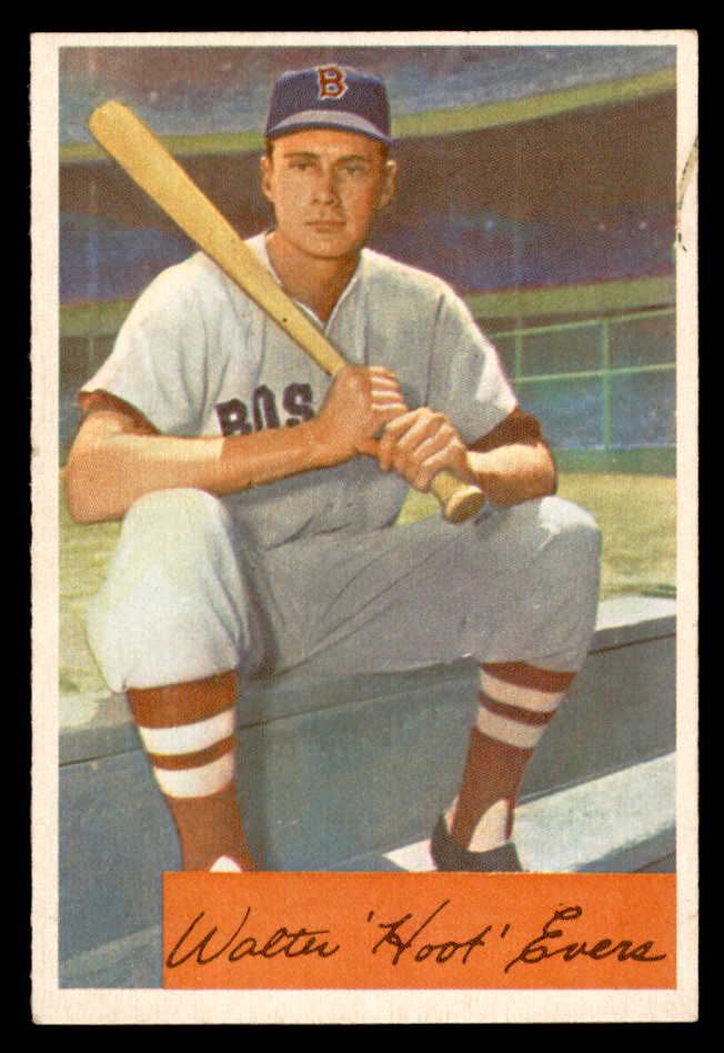 1954 Bowman Baseball #018 Hoot Evers Red Sox EX-MT 557394