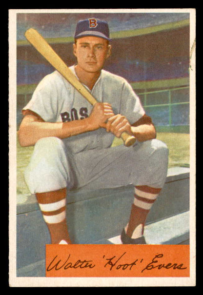 1954 Bowman Baseball #018 Hoot Evers Red Sox EX-MT 557394
