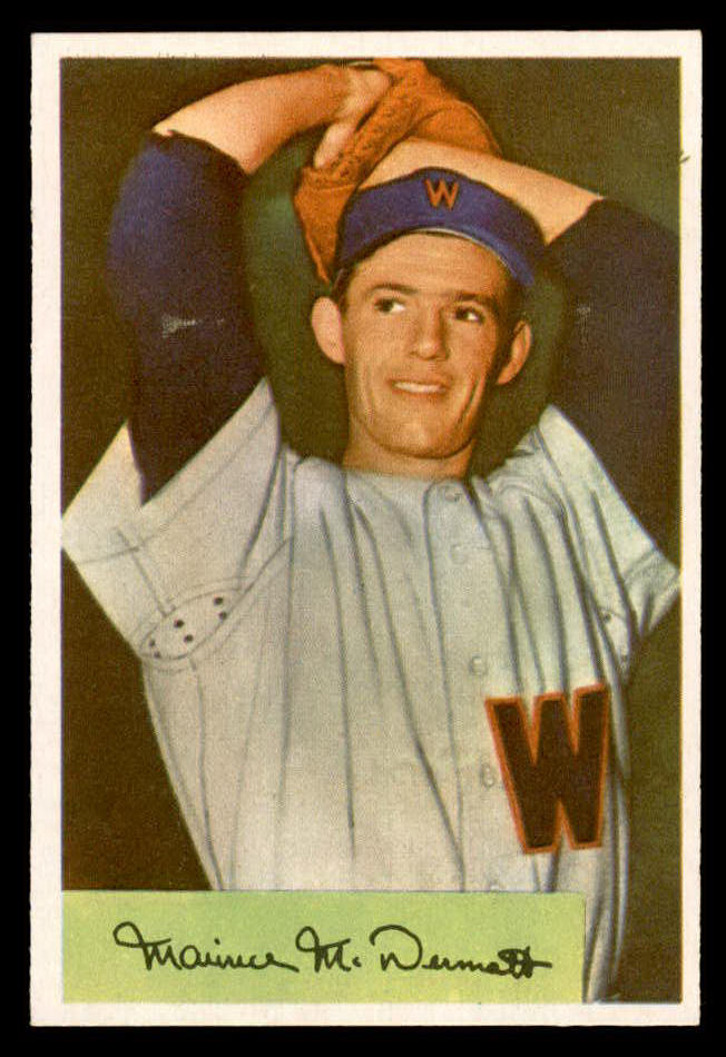 1954 Bowman Baseball #056 Maury McDermott Senators EX-MT 557420