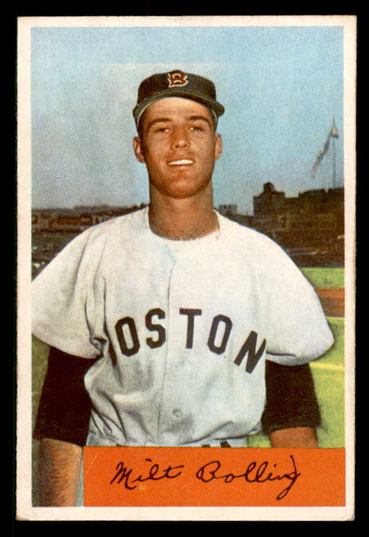 1954 Bowman Baseball #130 Milt Bolling Red Sox EX-MT 557466