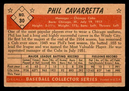 1953 Bowman Color Baseball #030 Phil Cavarretta Cubs VG-EX 557548