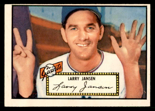 1952 Topps Baseball #005 Larry Jansen Giants EX Red 557565