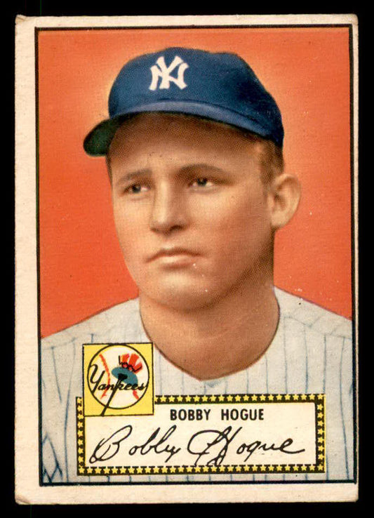 1952 Topps Baseball #009 Bobby Hogue Yankees VG-EX Red 557574