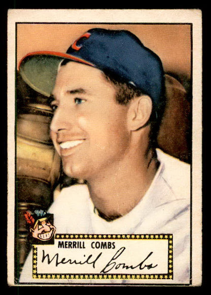 1952 Topps Baseball #018 Merrill Combs Indians VG-EX Red 557576