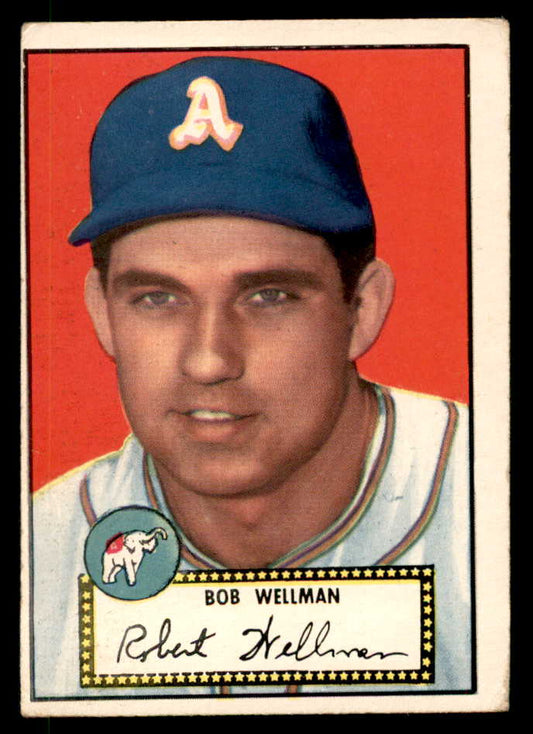 1952 Topps Baseball #041 Bob Wellman A's VG-EX Black 557577