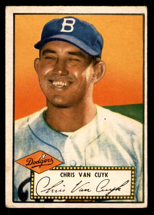 1952 Topps Baseball #053 Chris Van Cuyk Dodgers VG-EX Red 557581