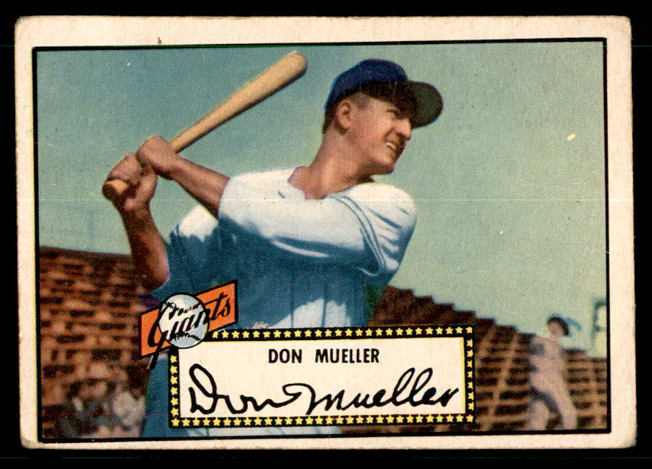 1952 Topps Baseball #052 Don Mueller Giants VG Black 557596