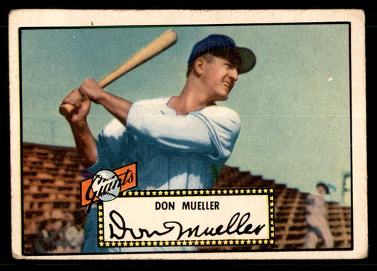 1952 Topps Baseball #052 Don Mueller Giants VG Black 557596