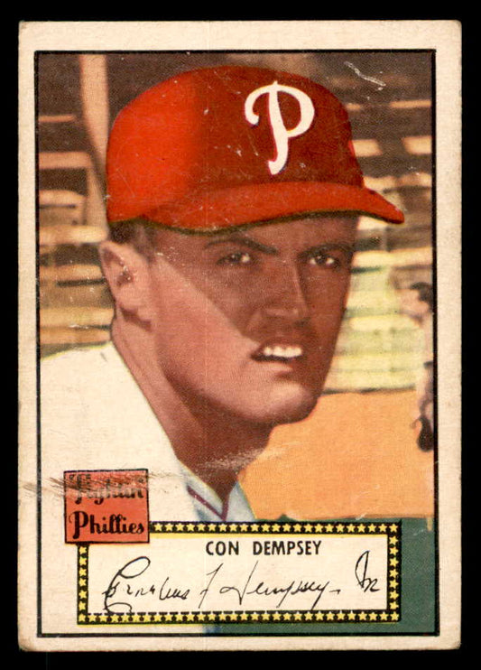 1952 Topps Baseball #044 Con Dempsey Phillies VG Black 557606