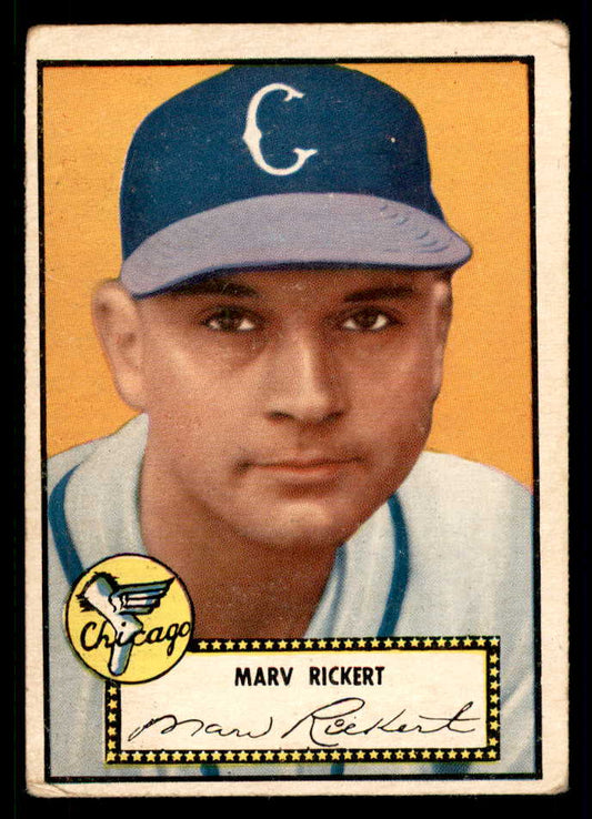 1952 Topps Baseball #050 Marv Rickert White Sox VG Black 557610