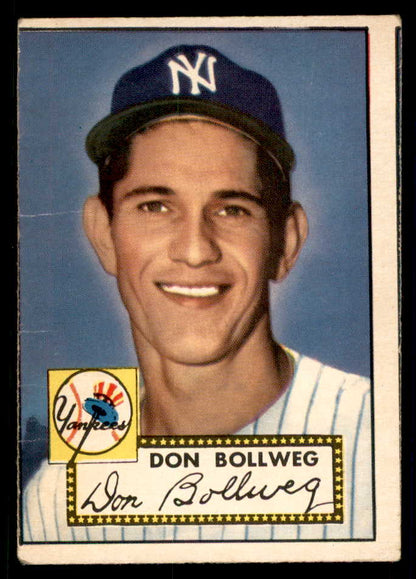 1952 Topps Baseball #128 Don Bollweg Yankees Good 557612