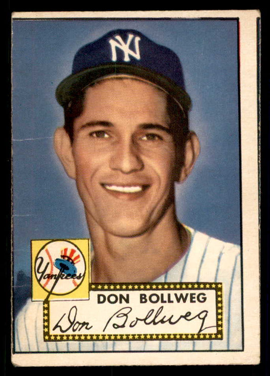 1952 Topps Baseball #128 Don Bollweg Yankees Good 557612