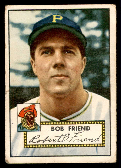 1952 Topps Baseball #233 Bob Friend Pirates VG 557615
