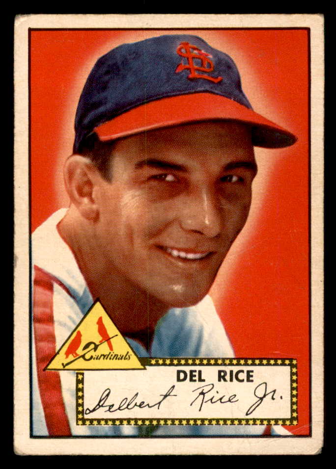 1952 Topps Baseball #100 Del Rice Cardinals VG 557618