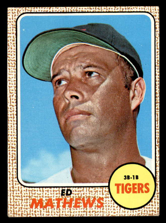 1968 Topps Baseball #058 Eddie Mathews Tigers EX+/EX-MT 557644