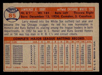 1957 Topps Baseball #085 Larry Doby White Sox EX-MT 557655