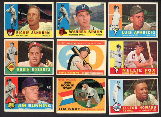 1960 Topps Set Lot 103 Diff VG-EX/EX Robinson Aparicio Fox 557663