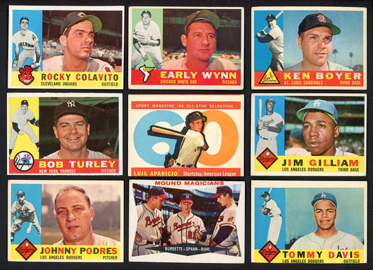 1960 Topps Set Lot 93 Diff VG-EX Spahn Robinson Aparicio 557664