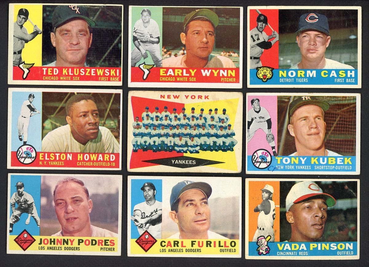 1960 Topps Set Lot 105 Diff Lower Grade Kluszewski Kubek 557666