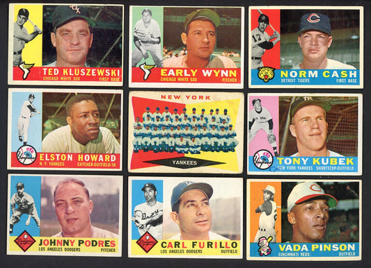 1960 Topps Set Lot 105 Diff Lower Grade Kluszewski Kubek 557666