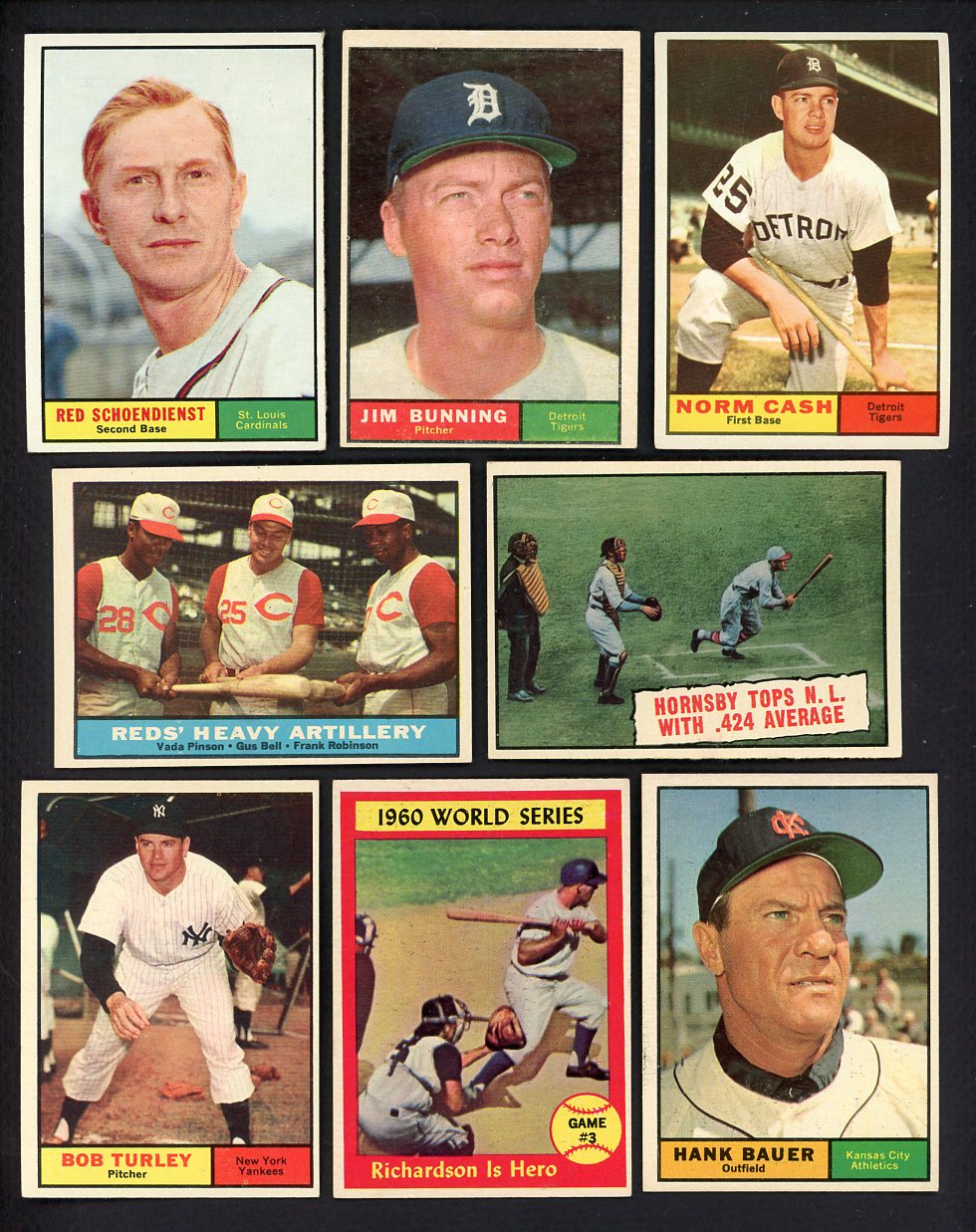 1961 Topps Set Lot 102 Diff EX+/EX-MT Robinson Bunning 557668