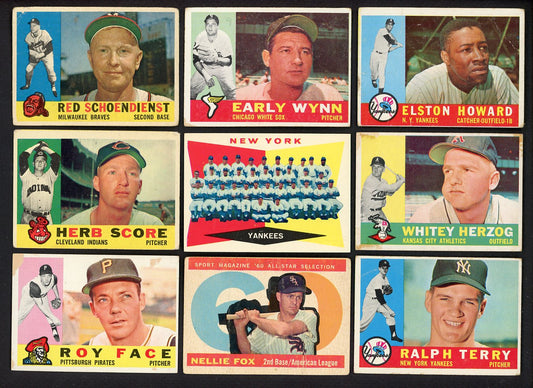 1960 Topps Set Lot 70 Diff Lower Grade Fox Wynn Stengel 557669