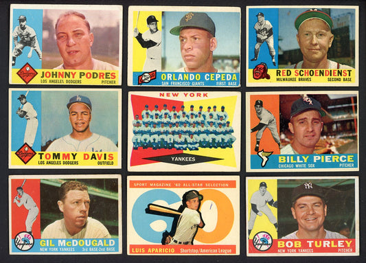 1960 Topps Set Lot 100 Diff Lower Grade Wilhelm Cepeda 557670
