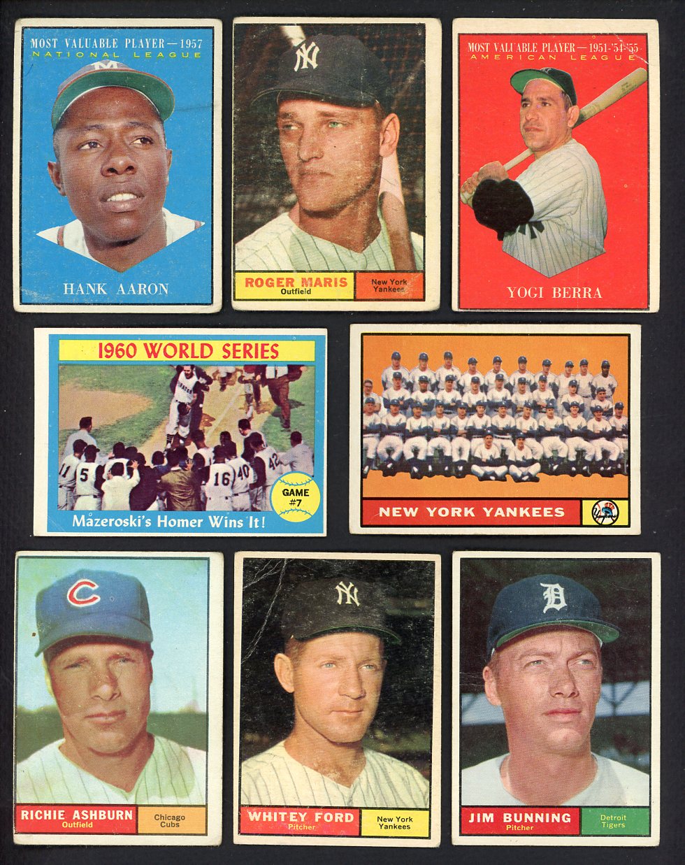 1961 Topps Set Lot 91 Diff Lower Grade Aaron Berra Maris 557673