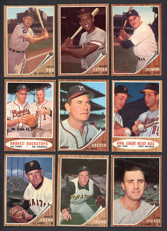 1962 Topps Set Lot 95 Diff VG-EX/EX Cepeda Fox Skowron 557676