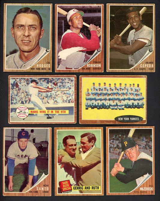 1962 Topps Set Lot 120 Diff Bargain Grade Robinson Cepeda 557681