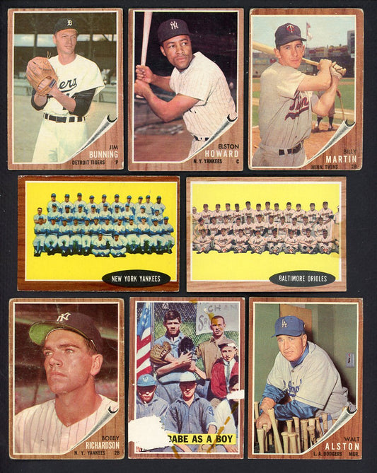 1962 Topps Set Lot 126 Diff Bargain Grade Bunning Alston 557682