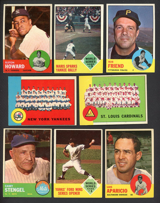 1963 Topps Set Lot 90 Diff VG-EX/EX Aparicio Stengel Kubek 557686