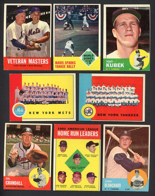 1963 Topps Set Lot 86 Diff VG-EX/EX Stengel Kubek Crandall 557687