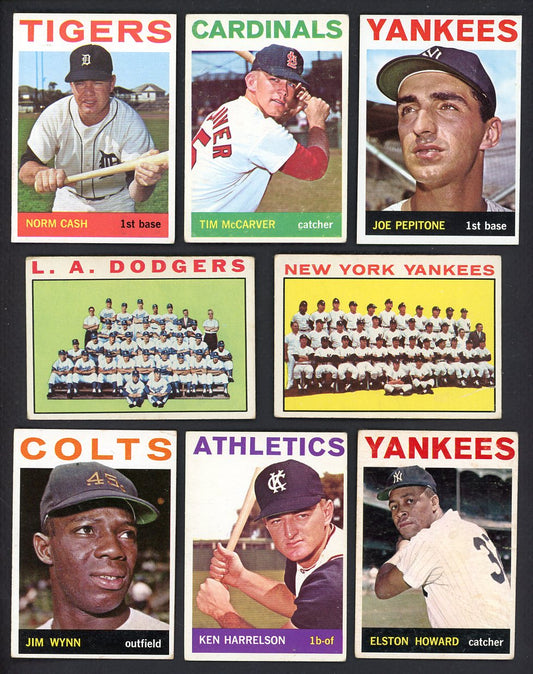 1964 Topps Set Lot 63 Diff VG/VG-EX McCarver Pepitone Cash 557694