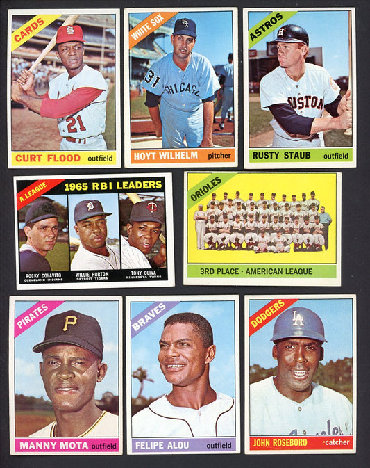1966 Topps Set Lot 64 Diff VG-EX/EX Wilhelm Flood Staub 557706