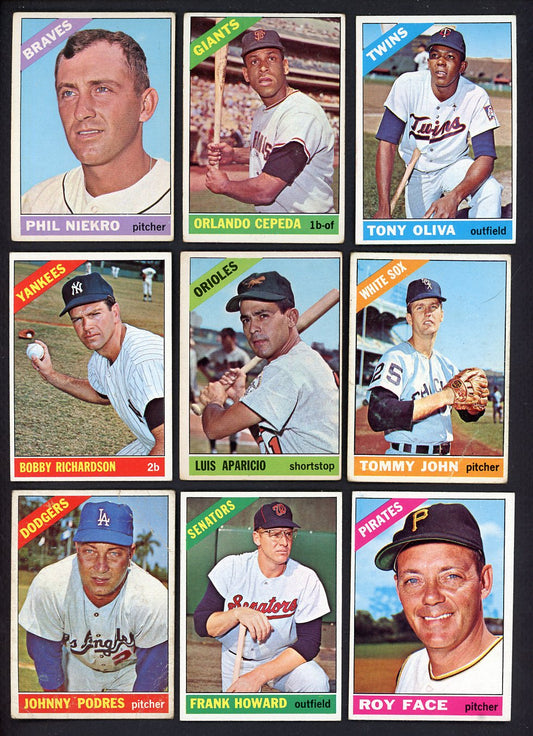 1966 Topps Set Lot 88 Diff Bargain Grade Niekro Cepeda Oliva 557714