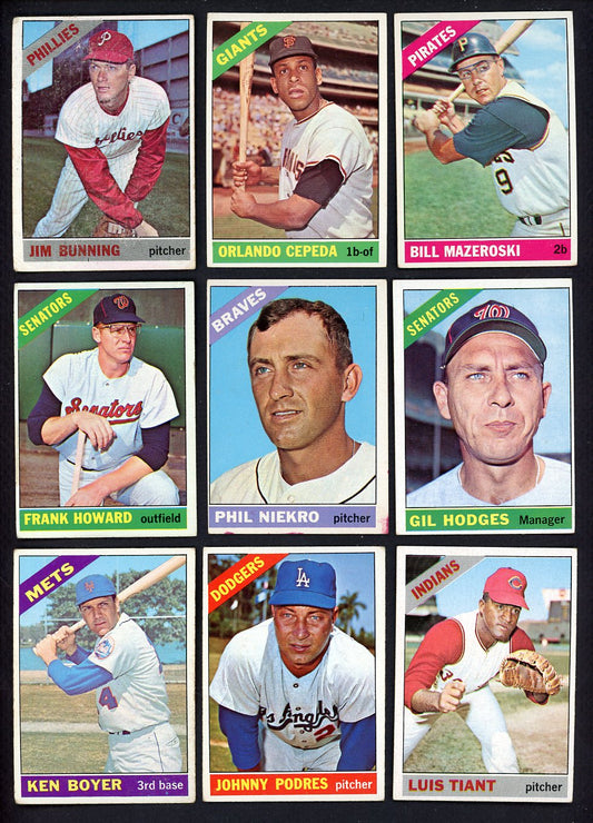 1966 Topps Set Lot 90 Diff Bargain Grade Niekro Mazeroski 557717