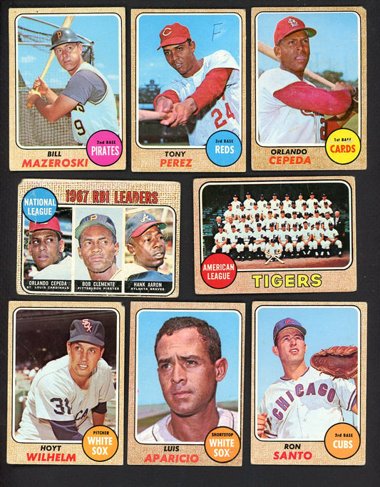 1968 Topps Set Lot 186 Diff Bargain Grade Perez Cepeda Santo 557733
