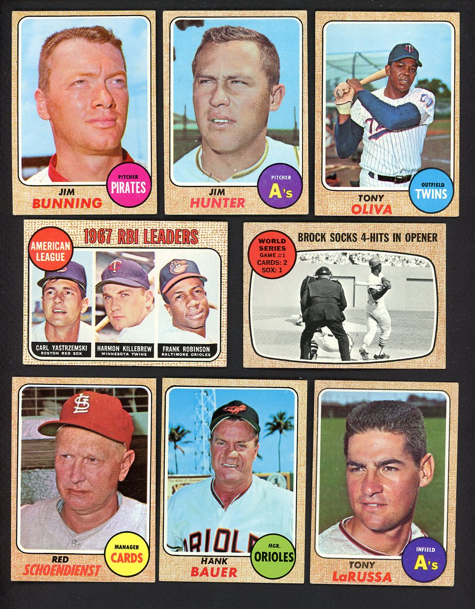 1968 Topps Set Lot 69 Diff VG-EX/EX Bunning Hunter Oliva 557735
