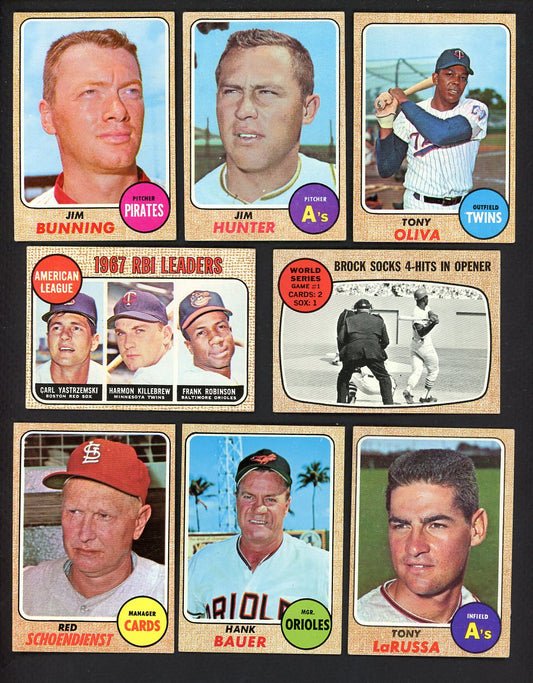 1968 Topps Set Lot 69 Diff VG-EX/EX Bunning Hunter Oliva 557735