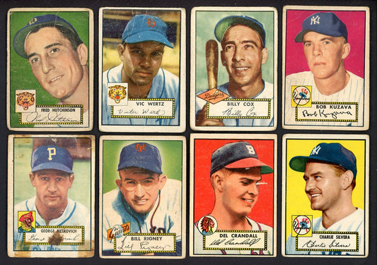 1952 Topps Set Lot 63 Diff FR-GD Wertz Hutchinson Cox 557750
