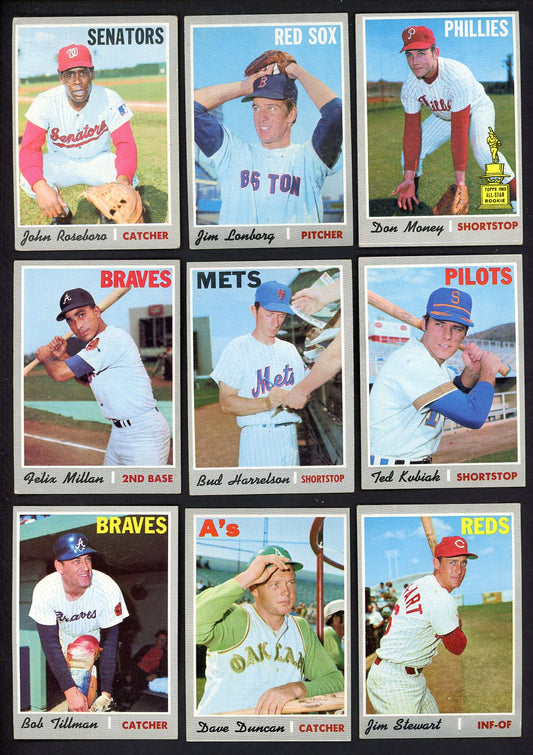 1970 Topps High Number Set Lot 19 Diff VG-EX Roseboro Lonborg 557753