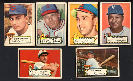 1952 Topps Set Lot 14 Diff Lower Grade Stanky Thompson 557765