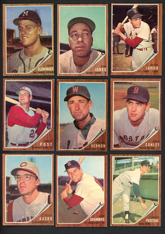 1962 Topps Set Lot 64 Diff VG-EX Conley Vernon Pascual 557772